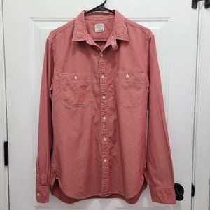 J. Crew Pink Chambray Long Sleeves Shirt Size M
